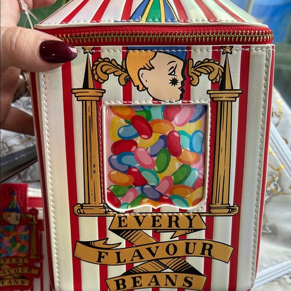 NEW Rare Set Harry Potty Loungefly Bertie Botts Jelly Bean Bag & Card Holder - Picture 7 of 11